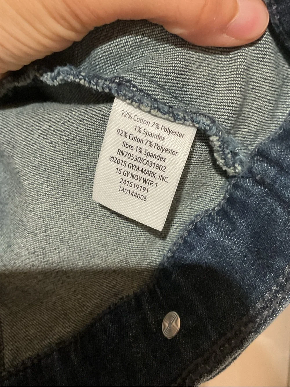 Gymboree Denim Jean Jacket Girls 10/12 Stretch All Season Button Up Pockets